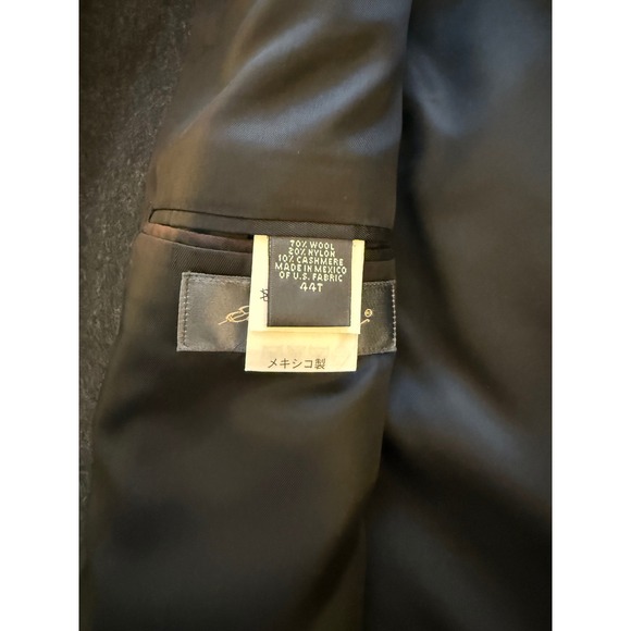 Eddie Bauer Wool Cashmere Blazer Mens 44T Dark Gray 3-Button Sport Coat Jacket - Picture 5 of 15